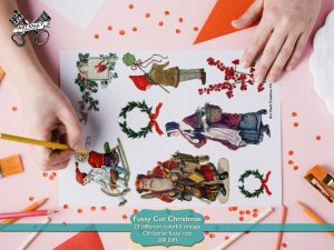 Fussy Cut Sheet of Christmas Images 