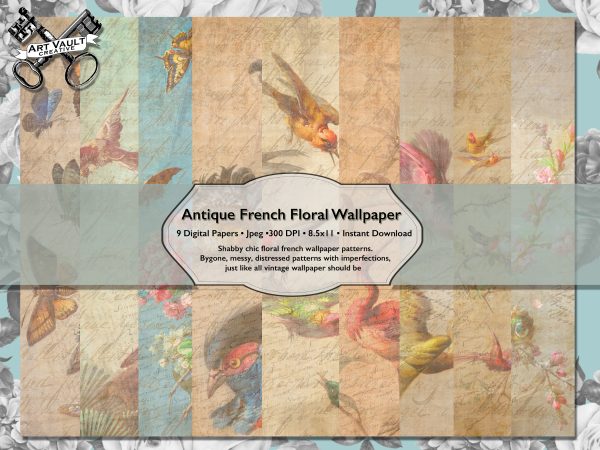 Art Nouveau Floral Paper Pack