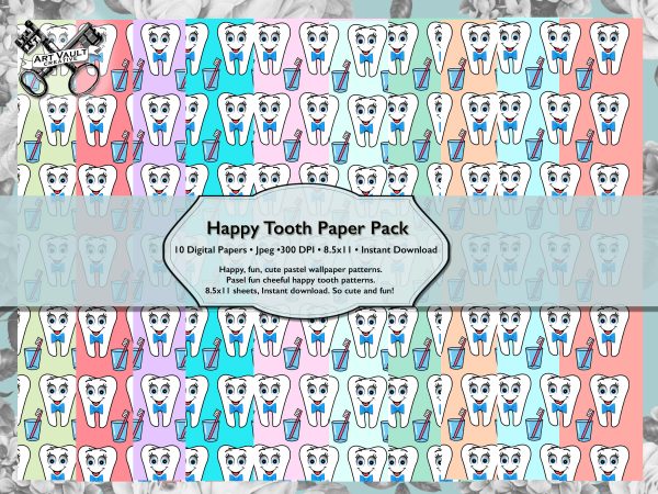 Happy Tooth Digital Paper Pack