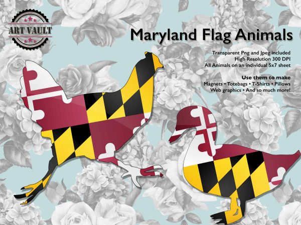 Maryland Flag Farm Animals Poultry