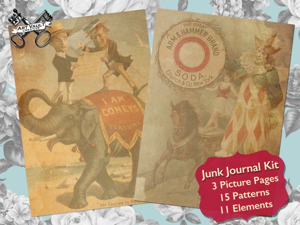 Vintage Circus Junk Journal Kit