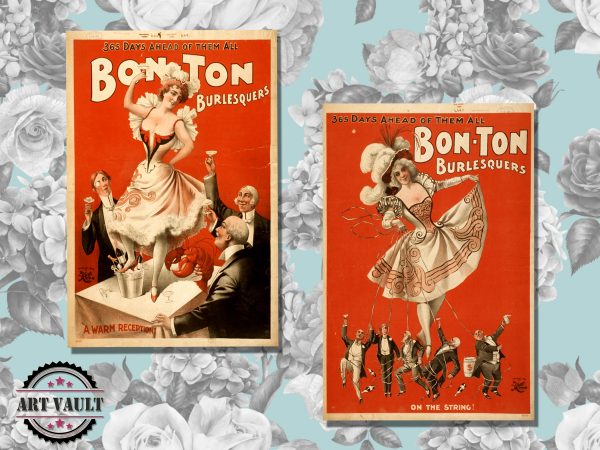 Bon Ton burlesque vintage digital postcard