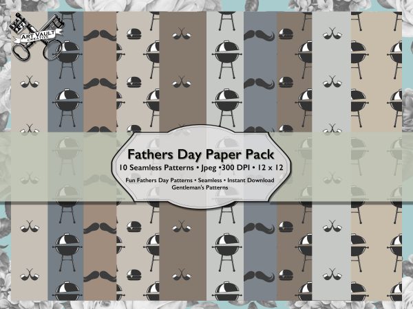 Fathers Day Seamless Patterns
