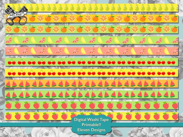 Fruit Digital Washi Tape