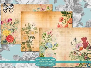 Lined Floral Pages