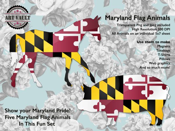Maryland Flag Farm Animals