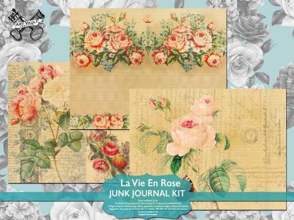 La Vie En Rose Junk Journal Kit